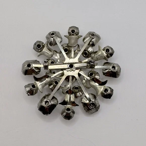 VINTAGE Crystal Starburst Brooch - Picture 7 of 8